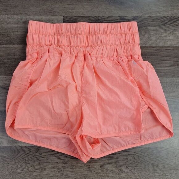 Free People FP Movement The Way Home Shorts High Rise Athletic Papaya Coral M - Picture 2 of 9